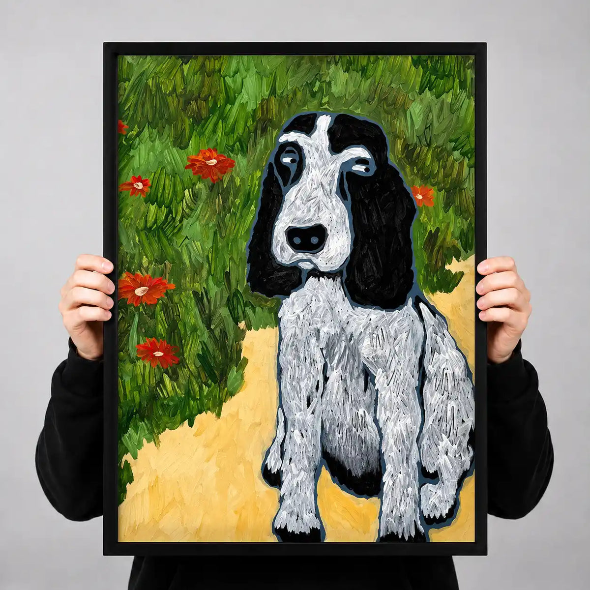 Cocker Spaniel In Poppy Garden Wall Art 3