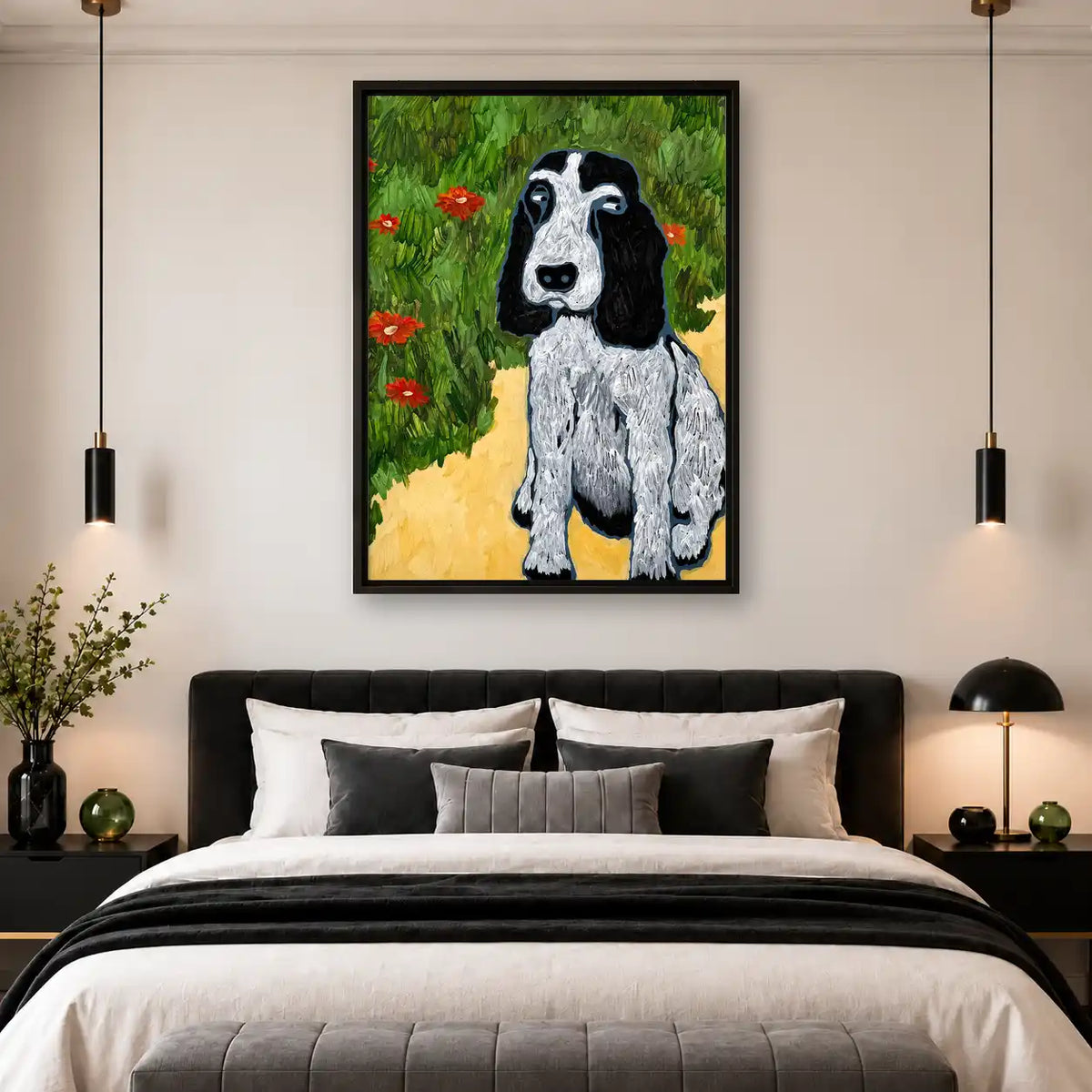 Cocker Spaniel In Poppy Garden Wall Art 4