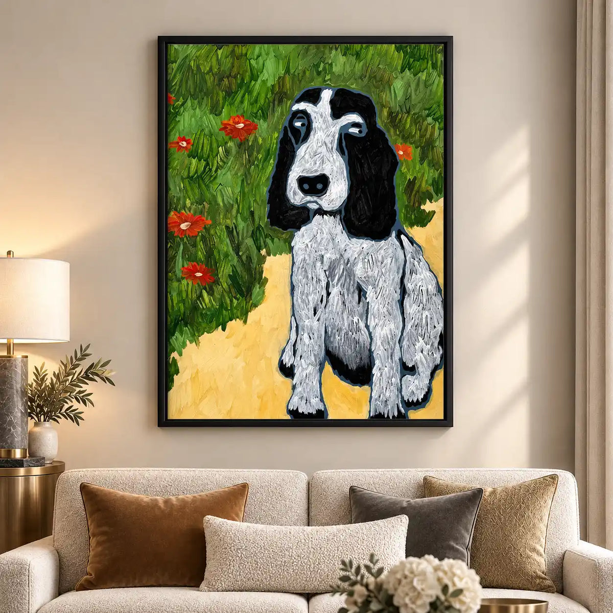 Cocker Spaniel In Poppy Garden Wall Art 5