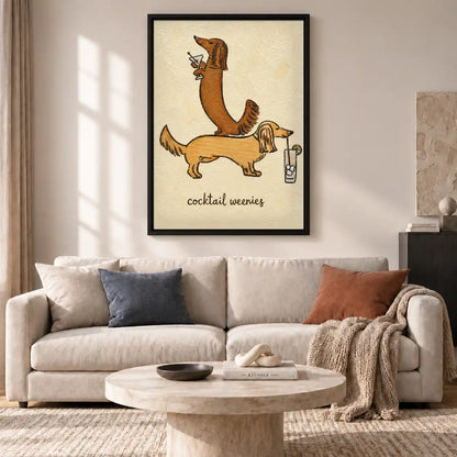 Cocktail Weenies Dachshund Stack Wall Art 2