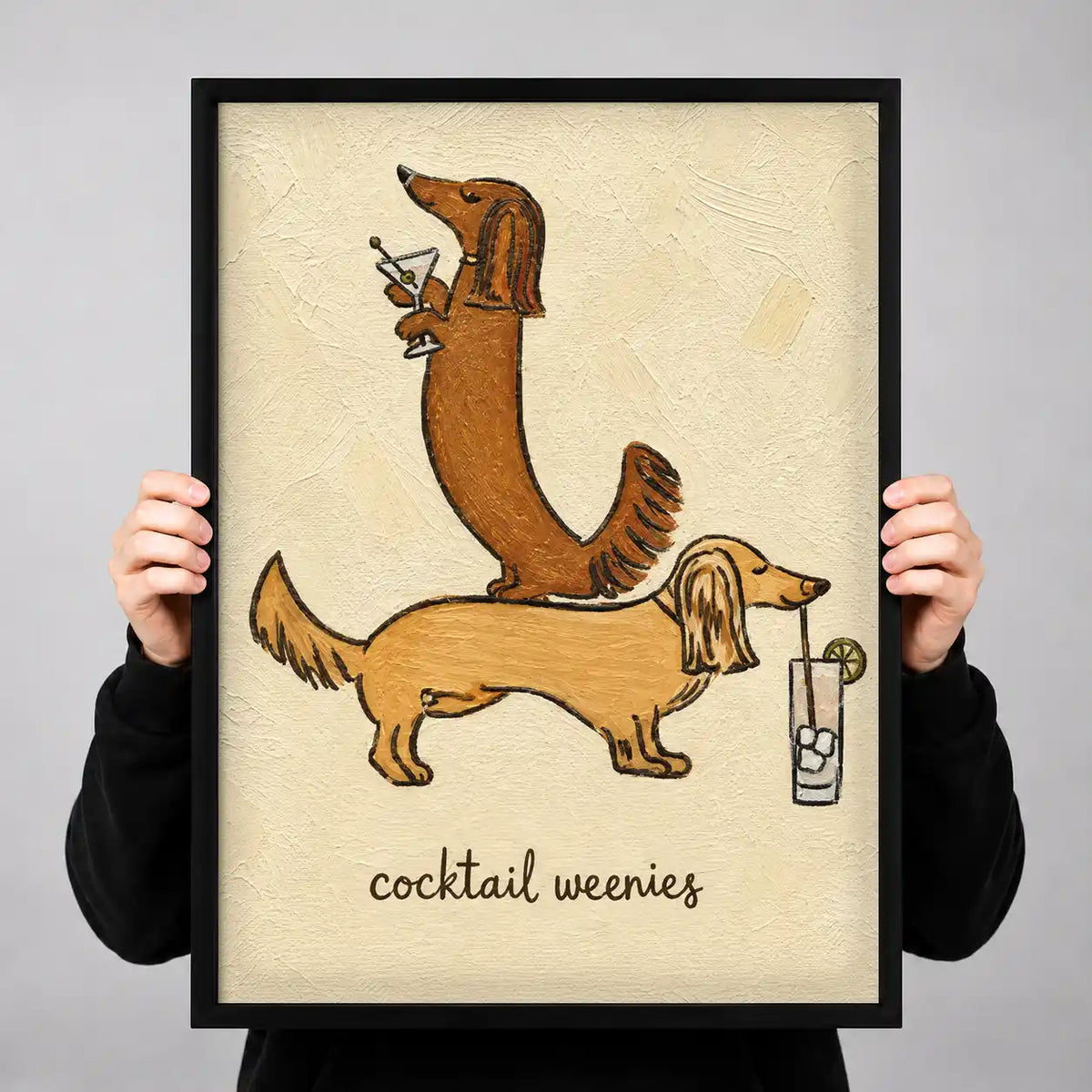 Cocktail Weenies Dachshund Stack Wall Art 3