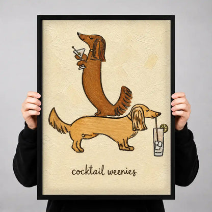 Cocktail Weenies Dachshund Stack Wall Art 3