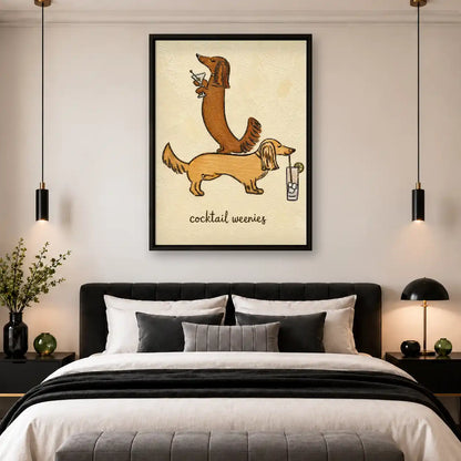 Cocktail Weenies Dachshund Stack Wall Art 4