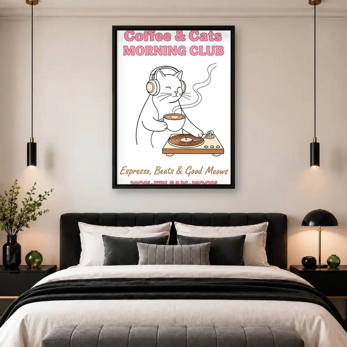 Coffee And Cats Morning Club Wall Art 4
