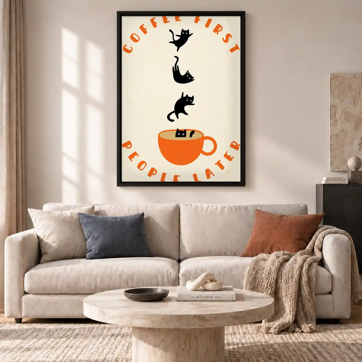 Coffee First Cat Crew Wall Art 2