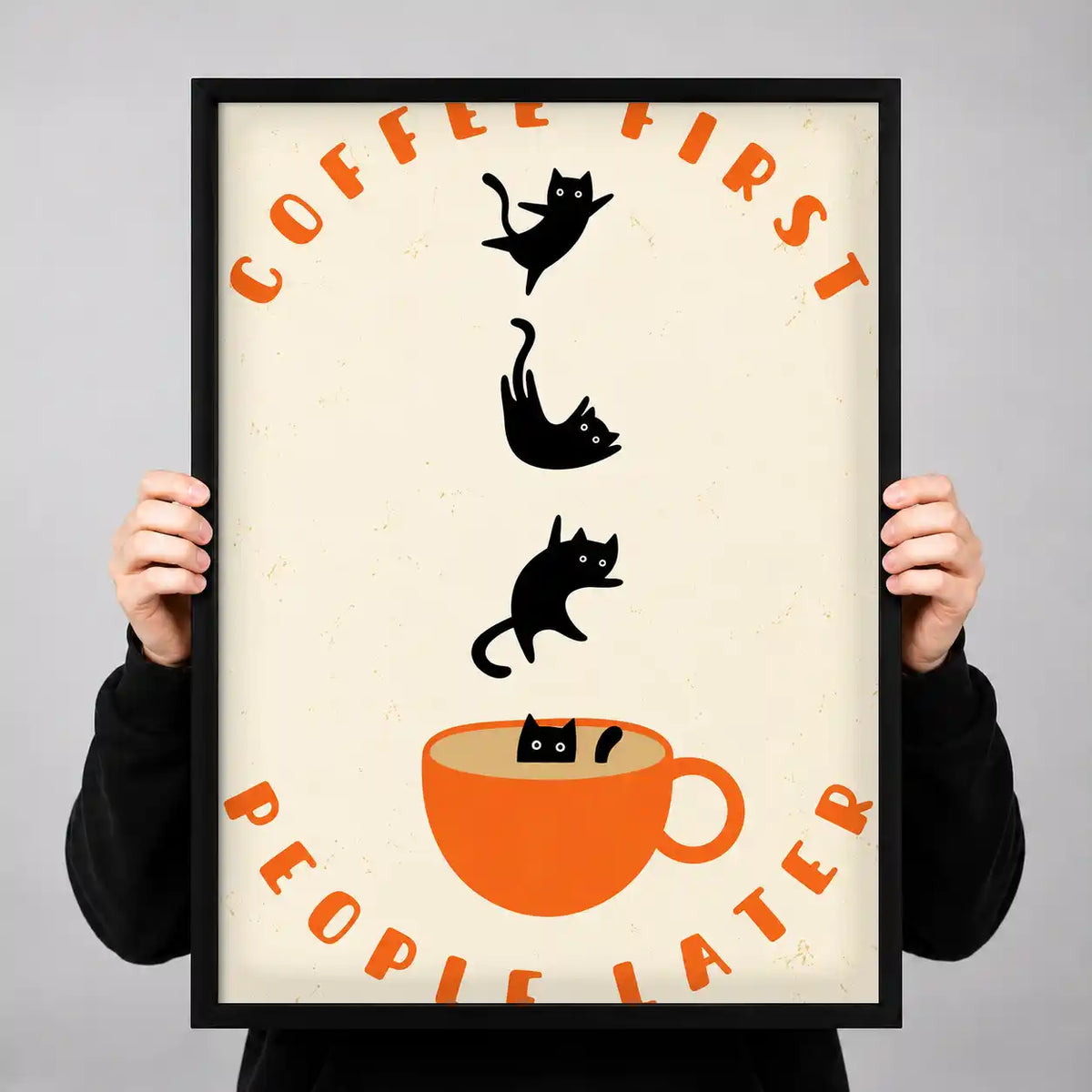 Coffee First Cat Crew Wall Art 3