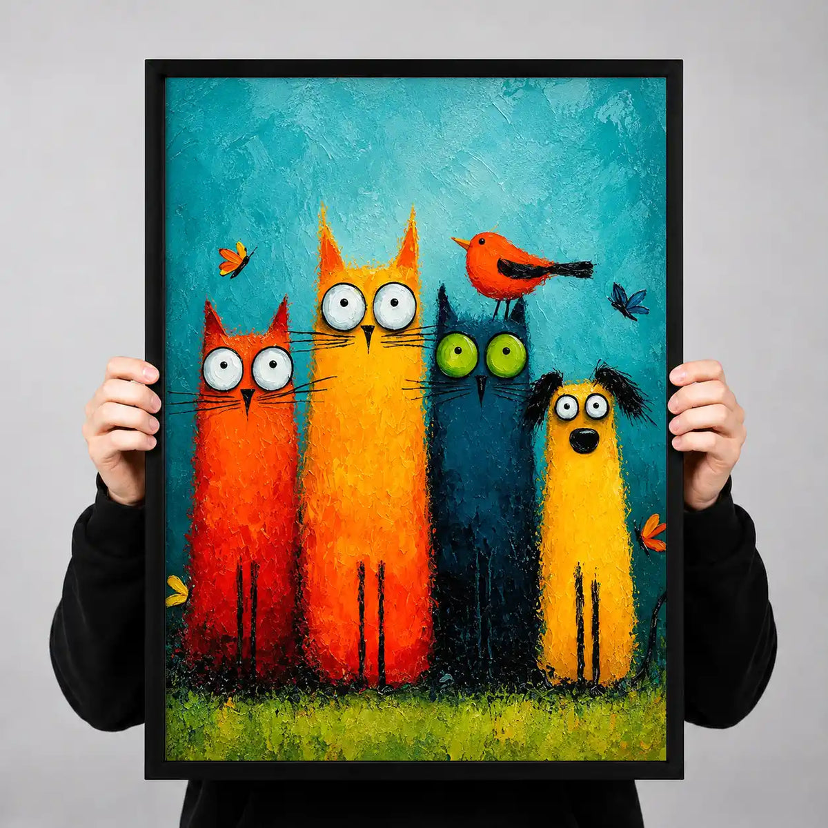 Colorful Big Eyed Pet Crew Wall Art 3