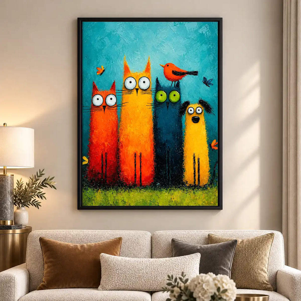 Colorful Big Eyed Pet Crew Wall Art 5