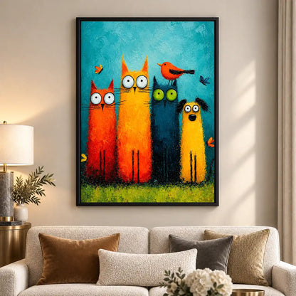 Colorful Big Eyed Pet Crew Wall Art 5