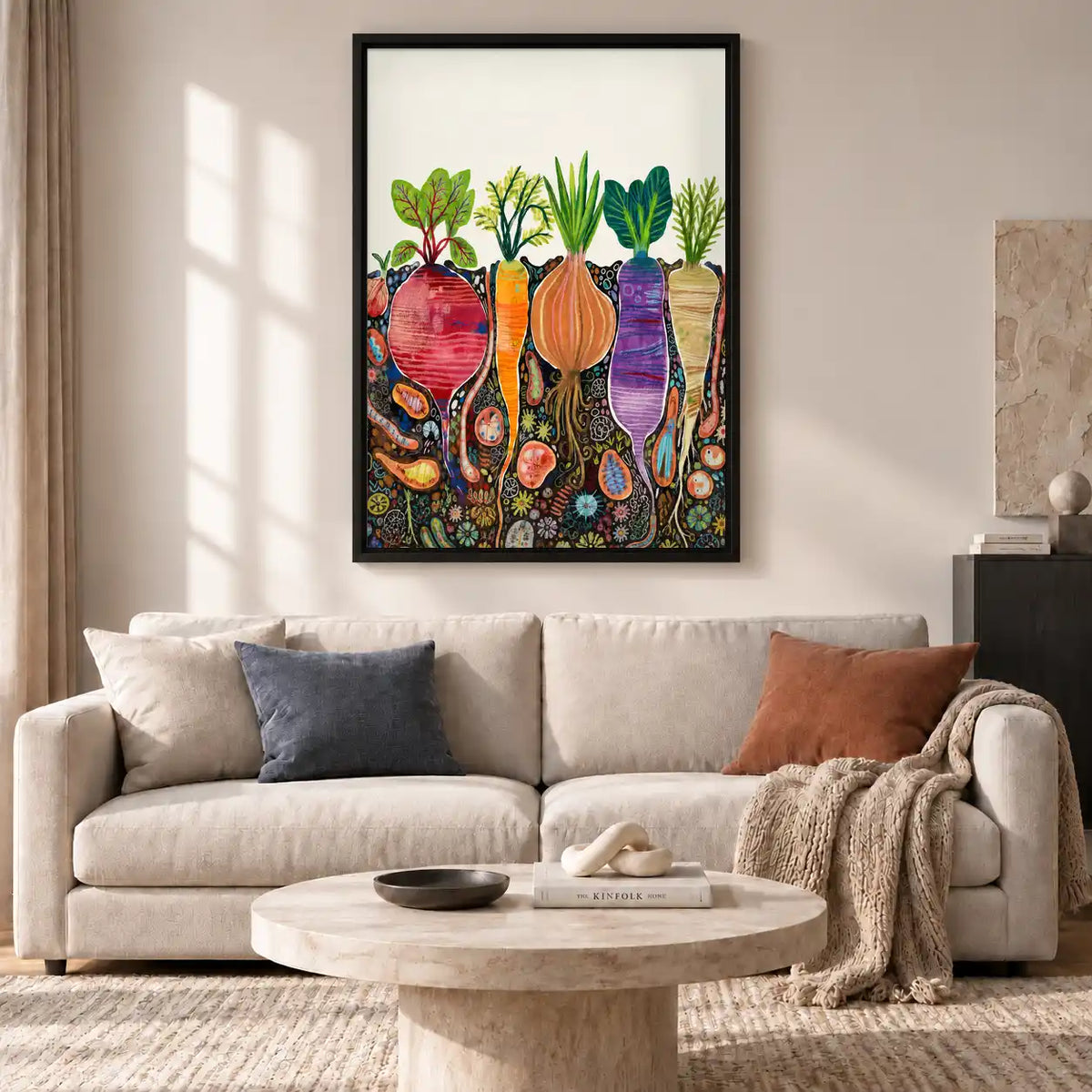 Colorful Root Vegetable Garden Wall Art 2