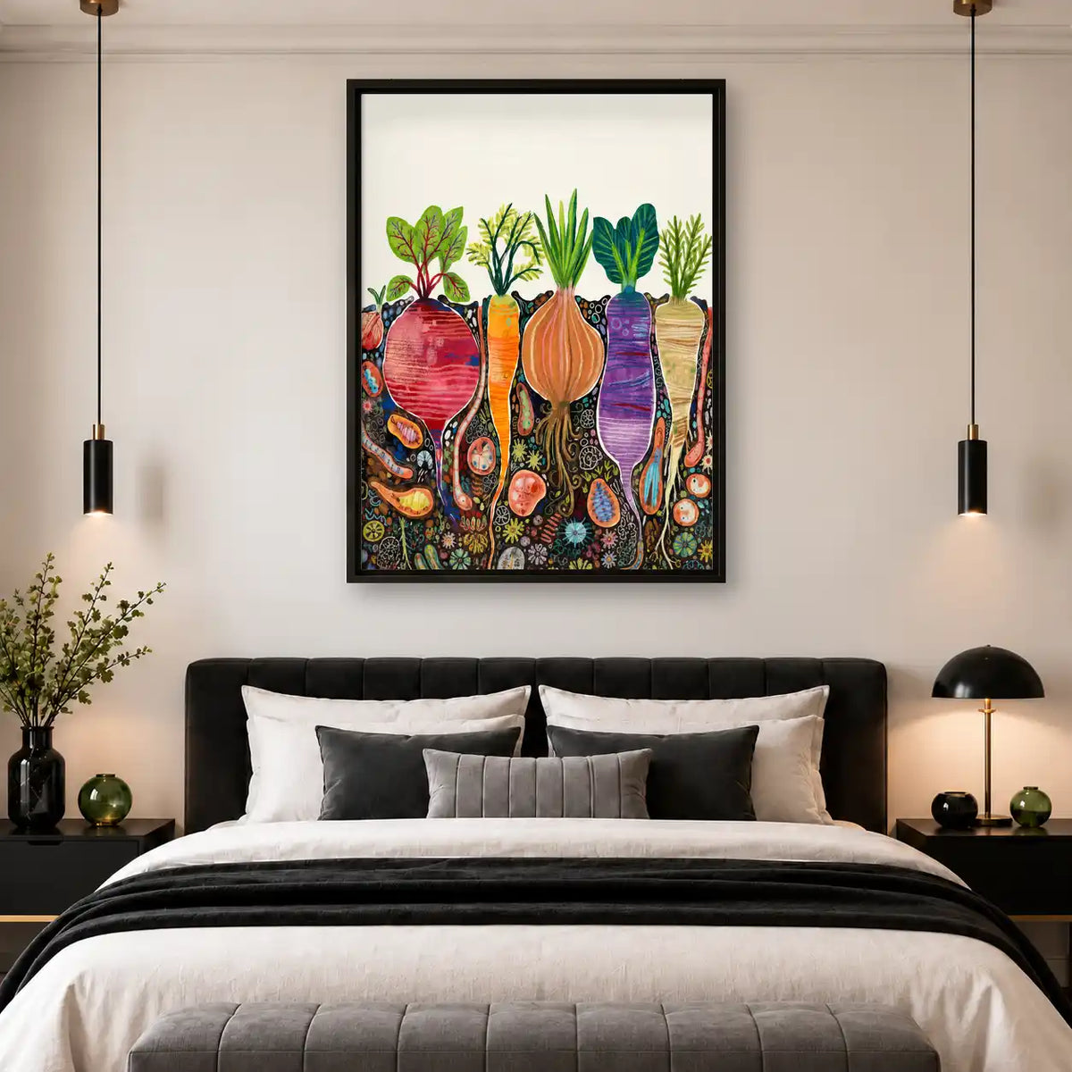 Colorful Root Vegetable Garden Wall Art 4