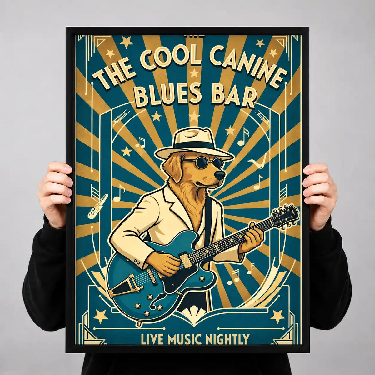 Cool Canine Blues Bar Wall Art 3
