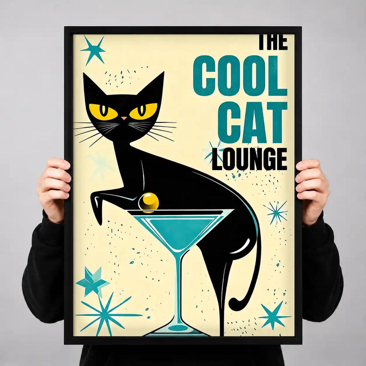 Cool Cat Martini Lounge Wall Art 3