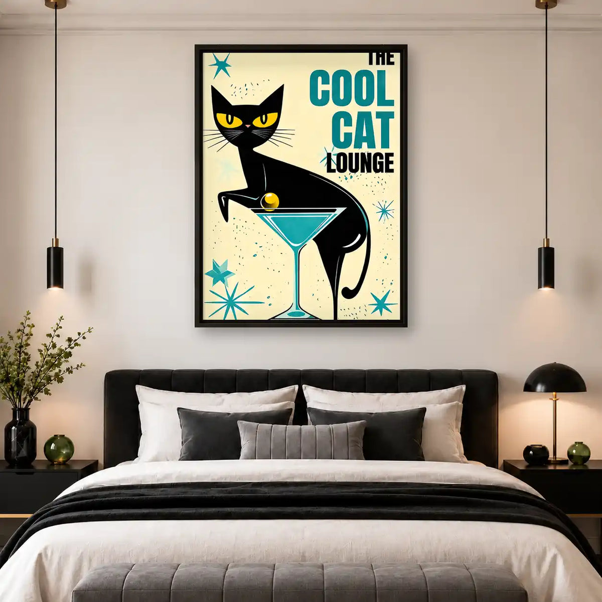 Cool Cat Martini Lounge Wall Art 4