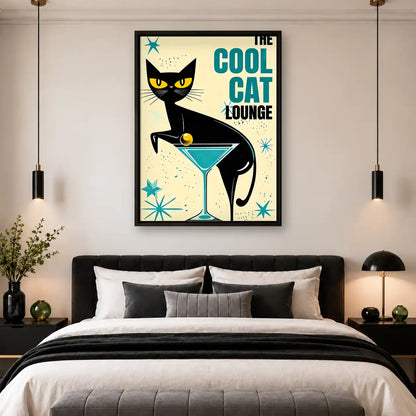 Cool Cat Martini Lounge Wall Art 4