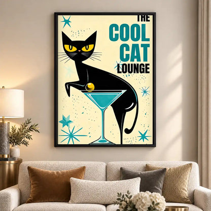 Cool Cat Martini Lounge Wall Art 5