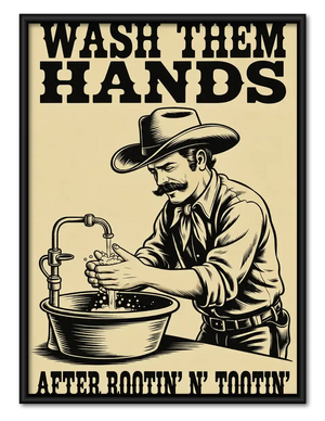 Cowboy Wash Them Hands Wall Art