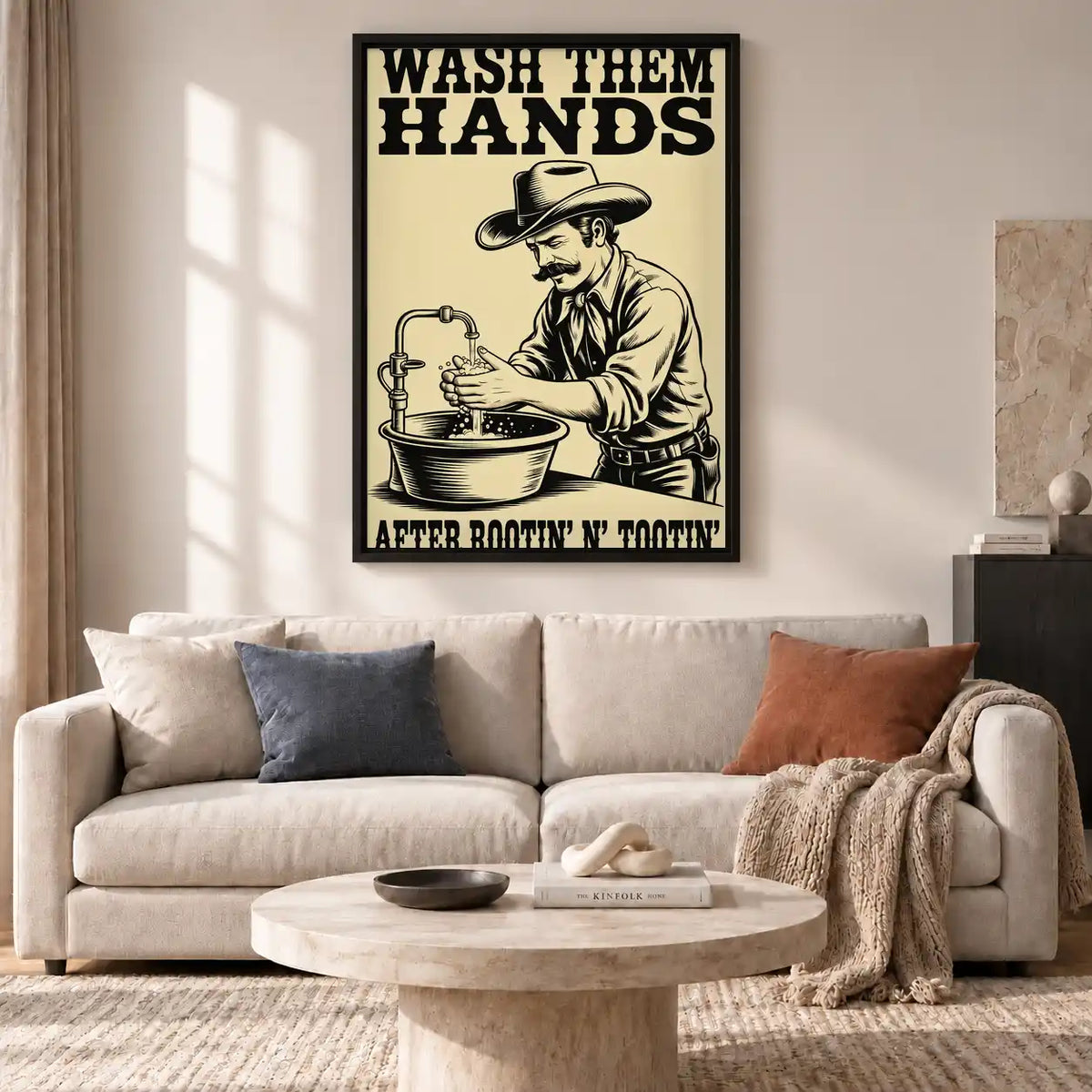 Cowboy Wash Them Hands Wall Art 2