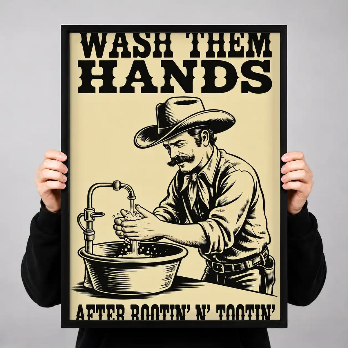 Cowboy Wash Them Hands Wall Art 3