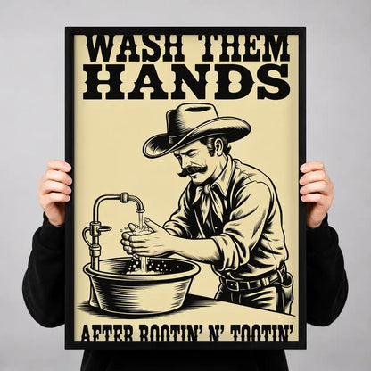 Cowboy Wash Them Hands Wall Art 3