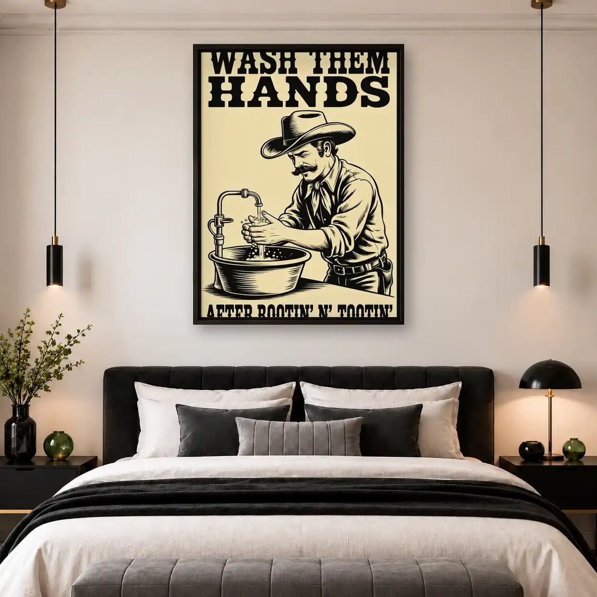 Cowboy Wash Them Hands Wall Art 4