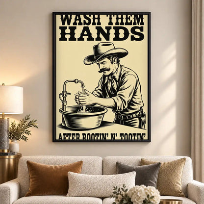Cowboy Wash Them Hands Wall Art 5