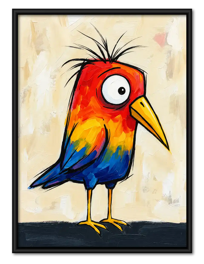 Crazy Rainbow Bird Wall Art 1