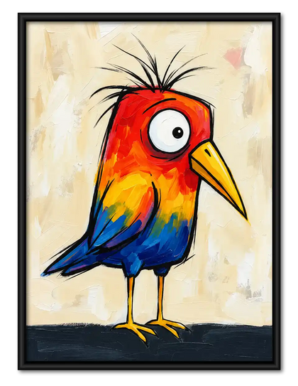 Crazy Rainbow Bird Wall Art