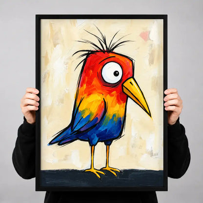 Crazy Rainbow Bird Wall Art 3