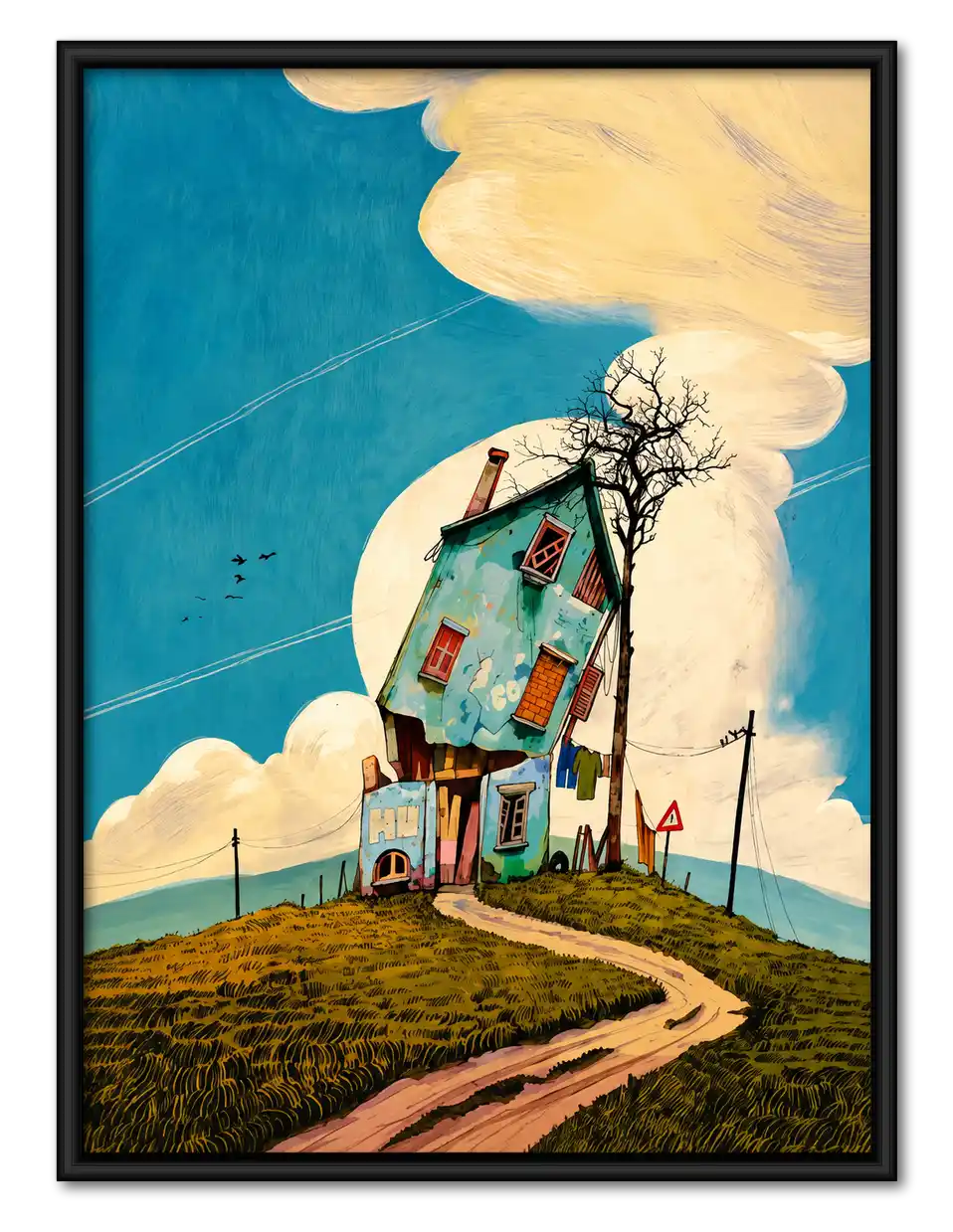 Crooked Hilltop Cottage Wall Art 1