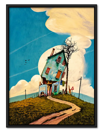 Crooked Hilltop Cottage Wall Art