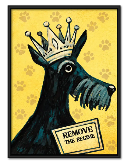 Crowned Terrier Rebellion Wall Art