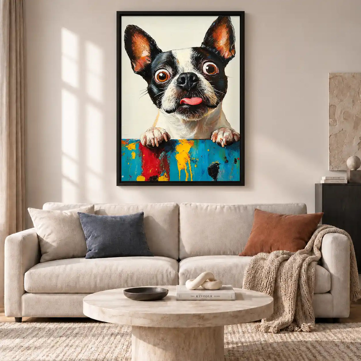 Curious Boston Terrier Wall Art 2