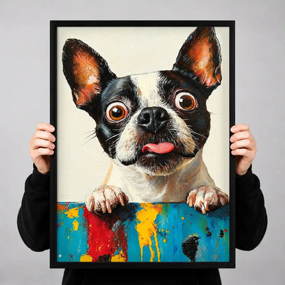 Curious Boston Terrier Wall Art 3