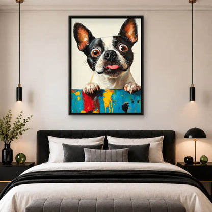 Curious Boston Terrier Wall Art 4