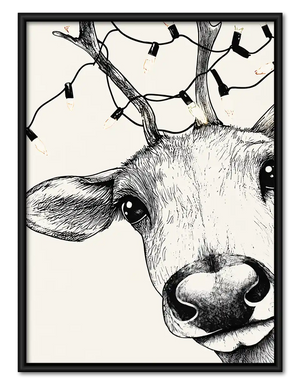 Curious Deer Close Up Wall Art