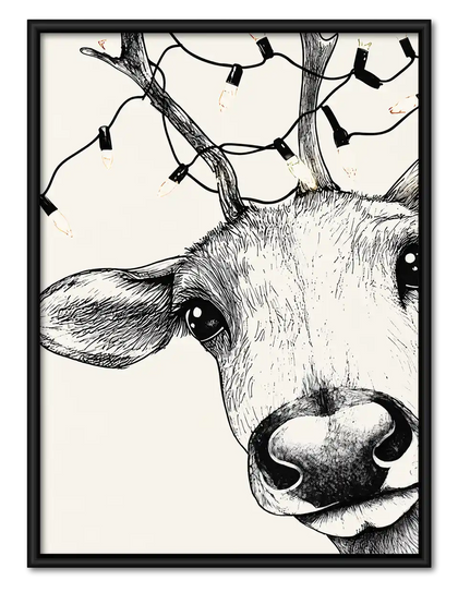 Curious Deer Close Up Wall Art