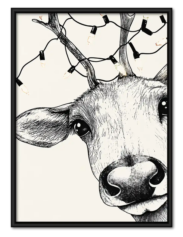 Curious Deer Close Up Wall Art