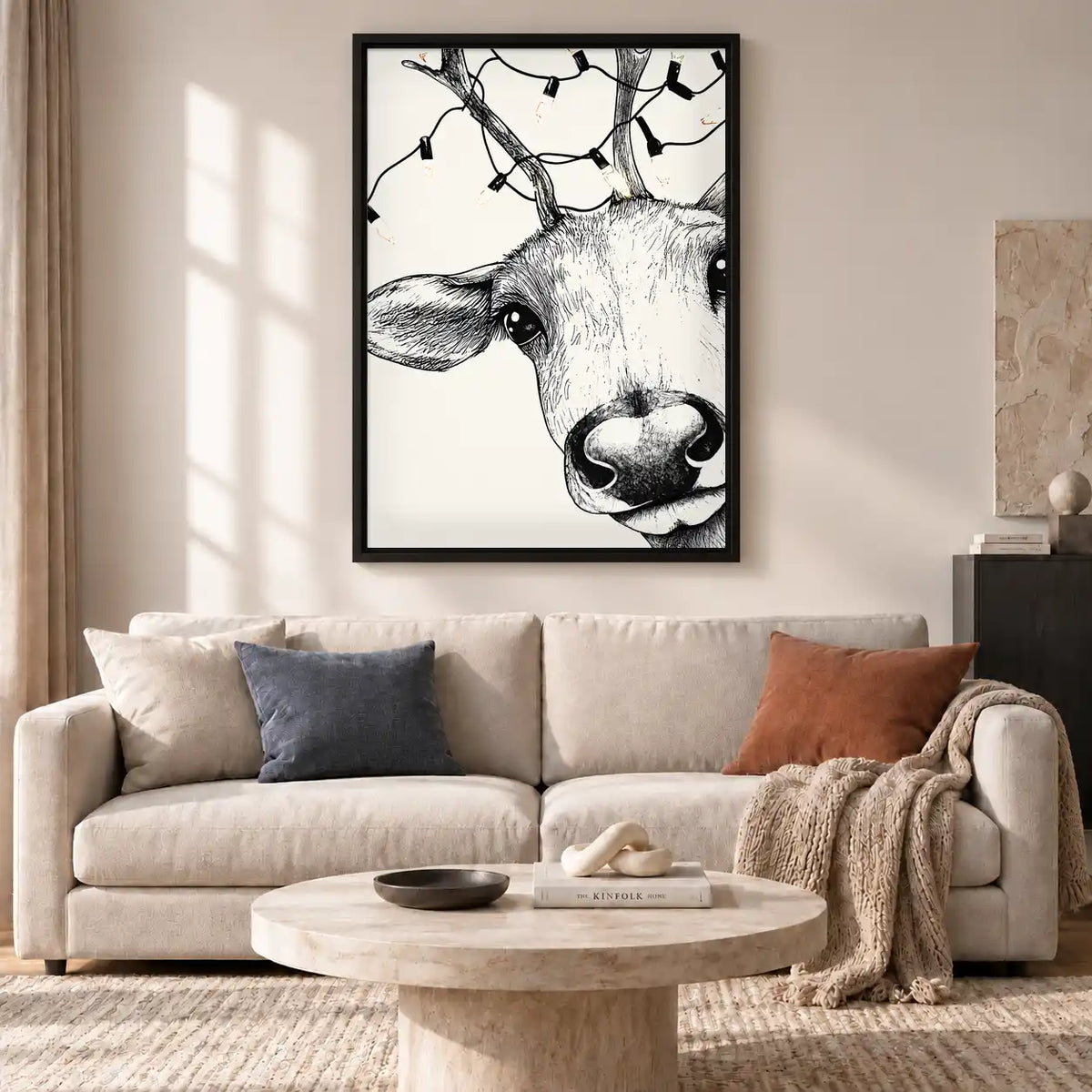 Curious Deer Close Up Wall Art 2