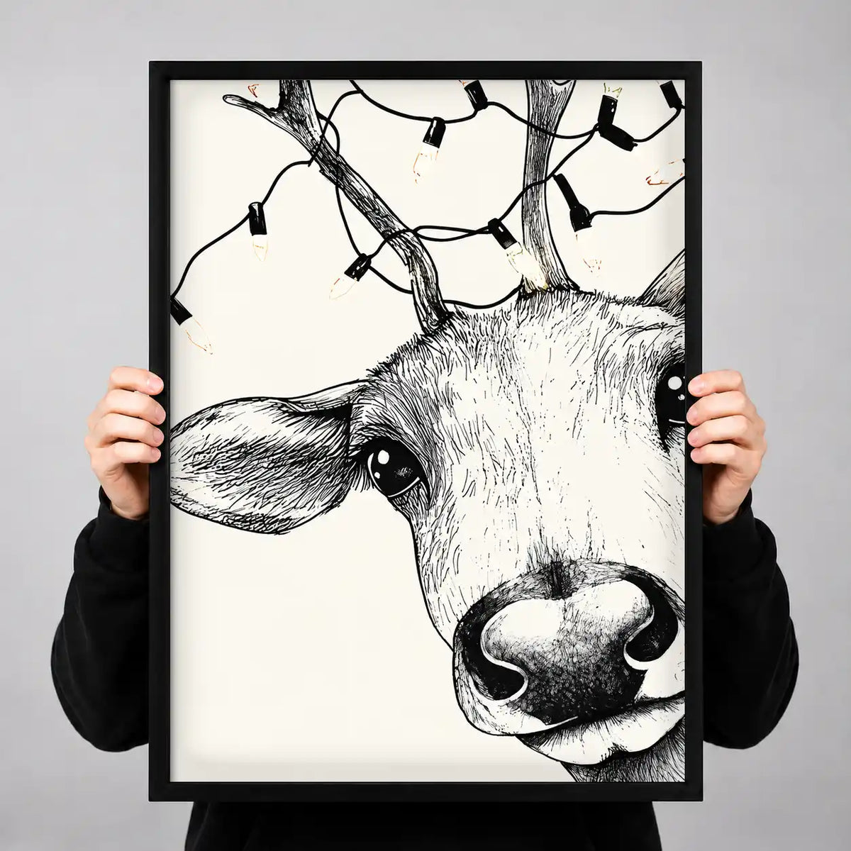 Curious Deer Close Up Wall Art 3