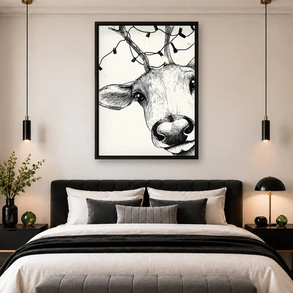 Curious Deer Close Up Wall Art 4