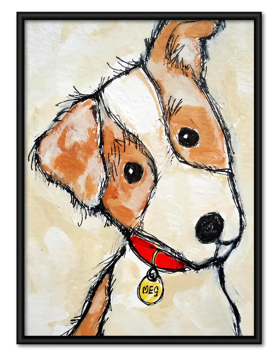 Curious Tilted Head Dog Wall Art 1