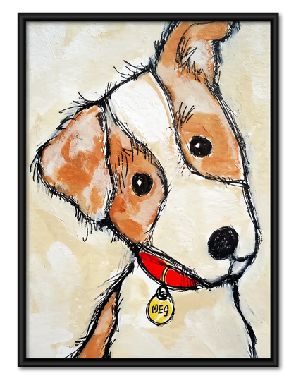 Curious Tilted Head Dog Wall Art