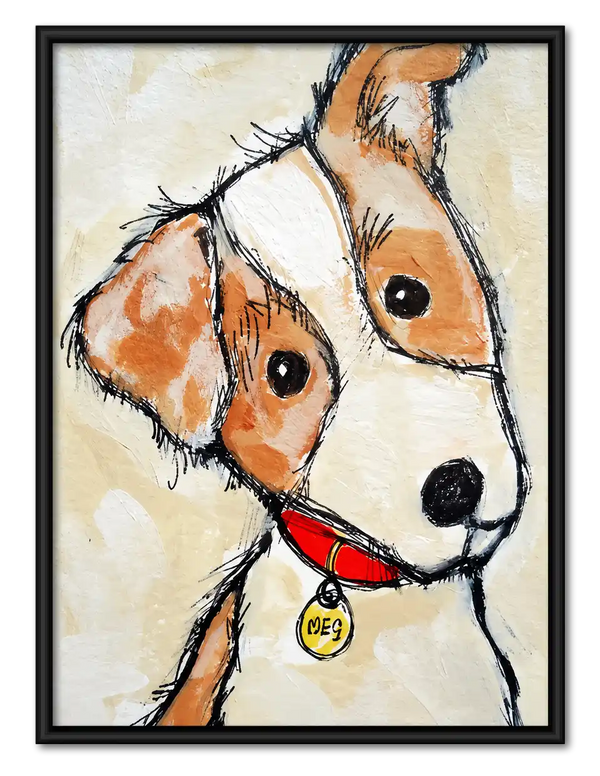 Curious Tilted Head Dog Wall Art