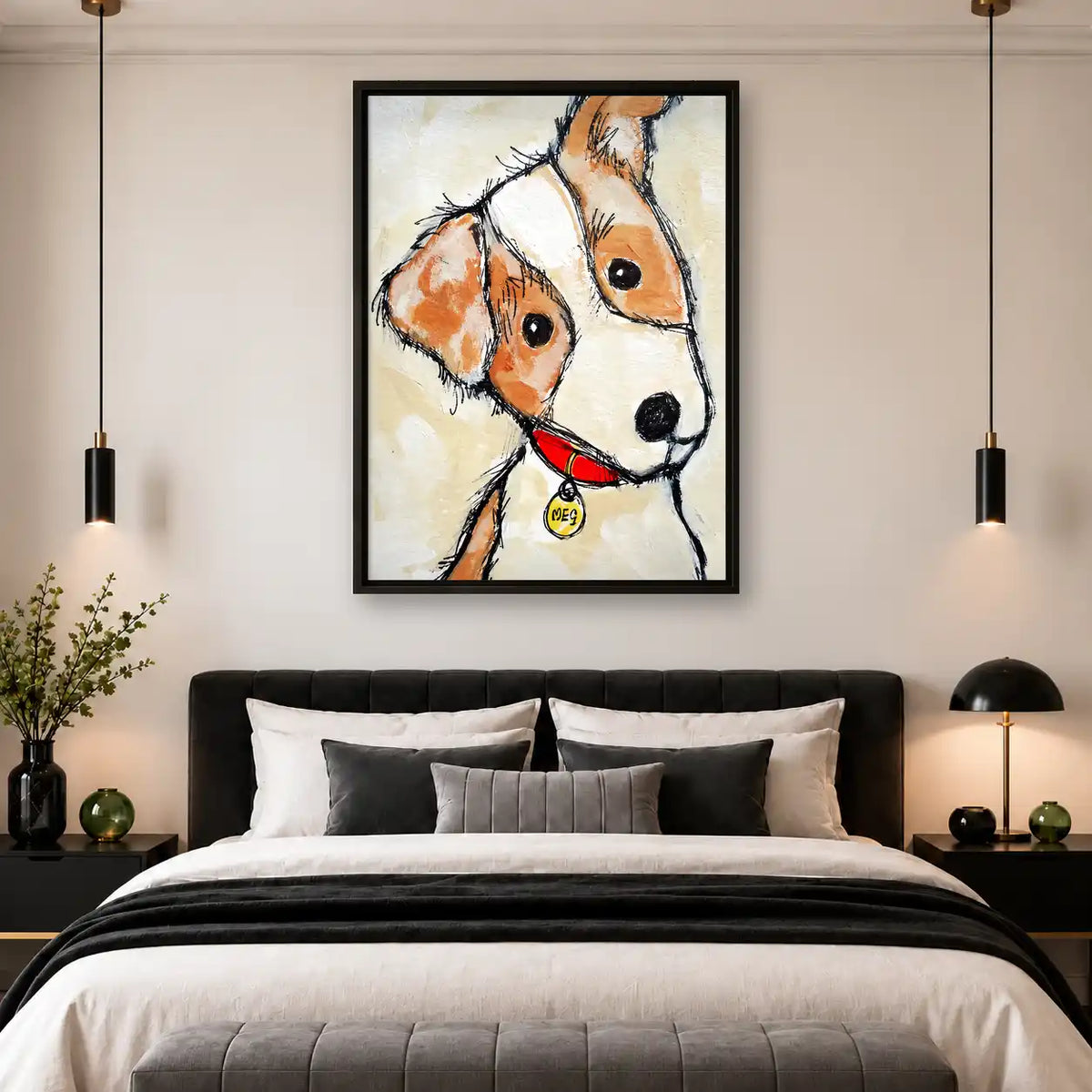 Curious Tilted Head Dog Wall Art 4