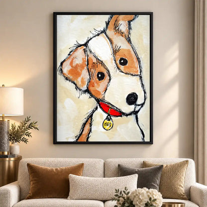 Curious Tilted Head Dog Wall Art 5