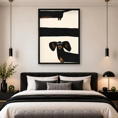 Dachshund Between Bold Stripes Wall Art 4