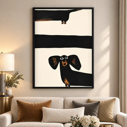 Dachshund Between Bold Stripes Wall Art 5