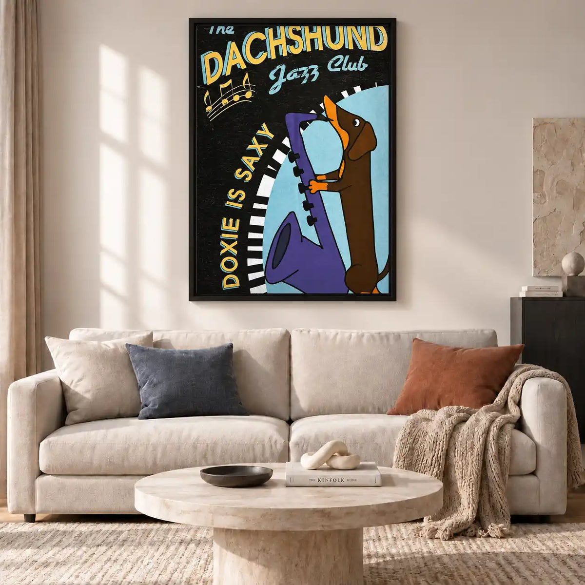 Dachshund Jazz Saxophone Wall Art 2