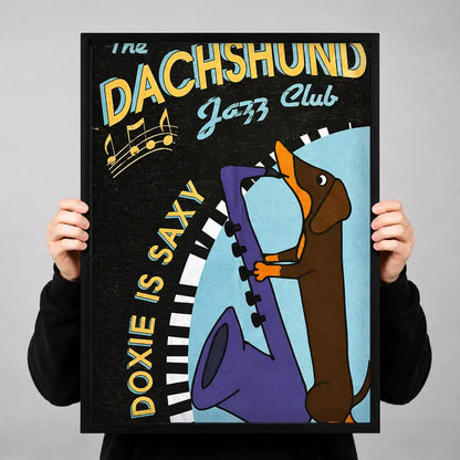 Dachshund Jazz Saxophone Wall Art 3
